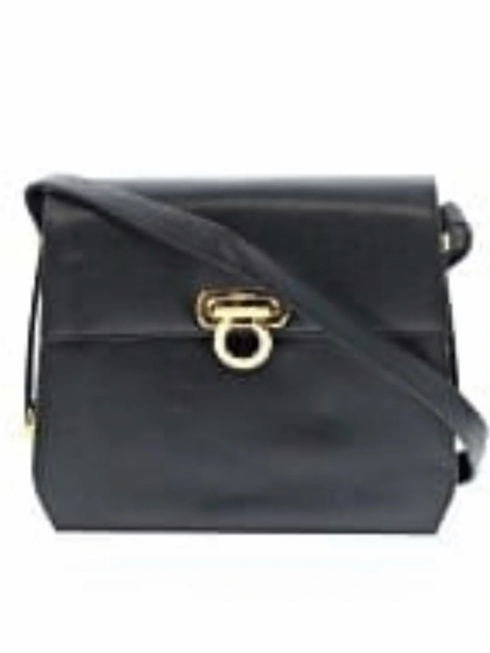 Vintage Salvatore Ferragamo Gancini Flap Leather Crossbody 10x8x2
